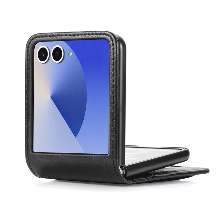 For Galaxy Z Flip7 5G Vertical Flip Card Slot Leather Phone Case