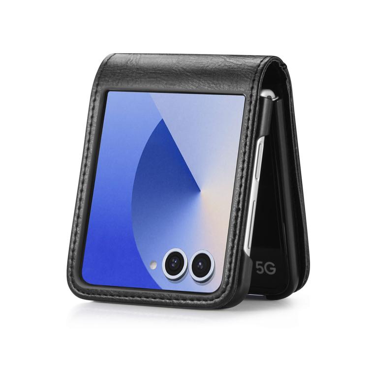 For Galaxy Z Flip7 5G Vertical Flip Card Slot Leather Phone Case