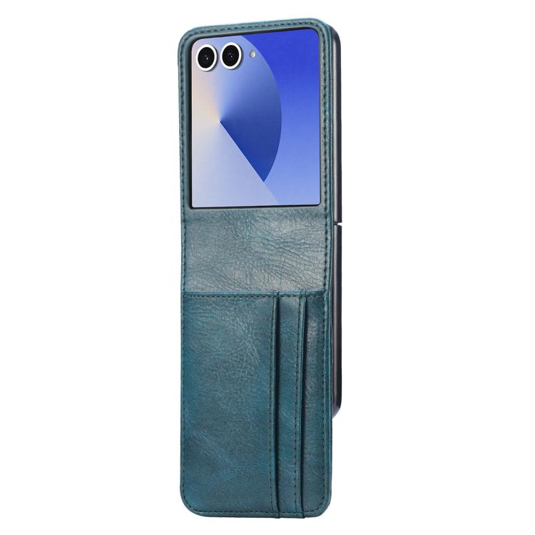 For Galaxy Z Flip7 5G Vertical Flip Card Slot Leather Phone Case
