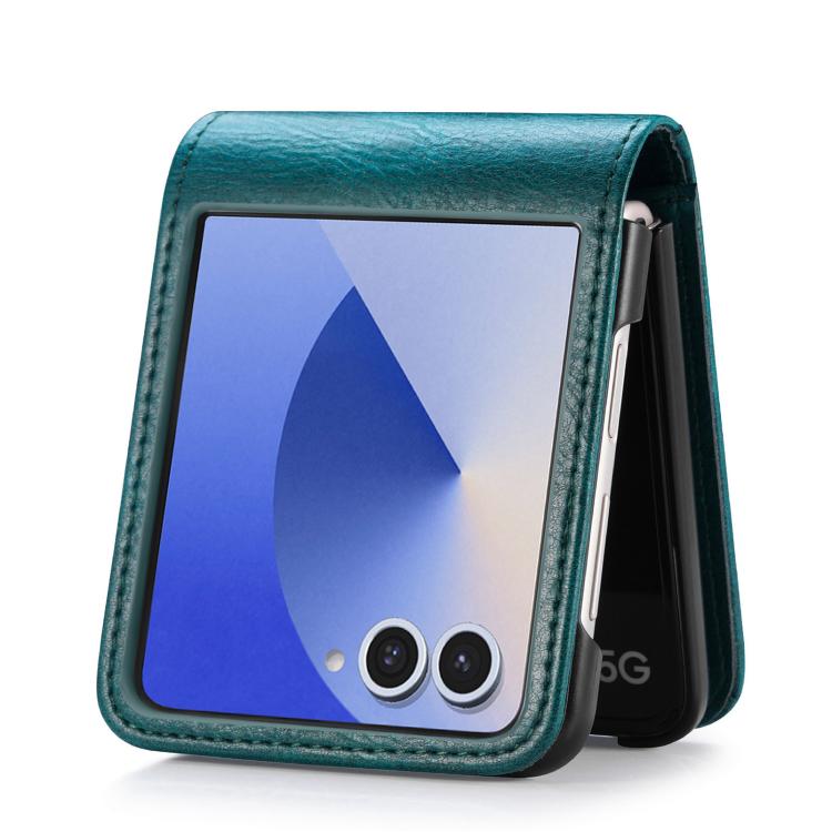 For Galaxy Z Flip7 5G Vertical Flip Card Slot Leather Phone Case