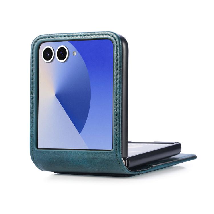 For Galaxy Z Flip7 5G Vertical Flip Card Slot Leather Phone Case