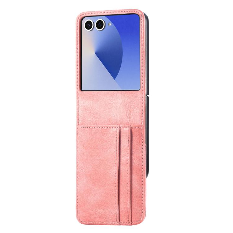 For Galaxy Z Flip7 5G Vertical Flip Card Slot Leather Phone Case
