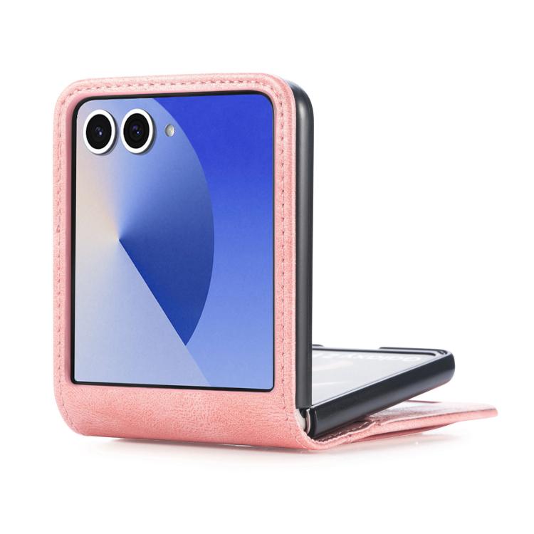 For Galaxy Z Flip7 5G Vertical Flip Card Slot Leather Phone Case