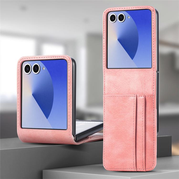 For Galaxy Z Flip7 5G Vertical Flip Card Slot Leather Phone Case