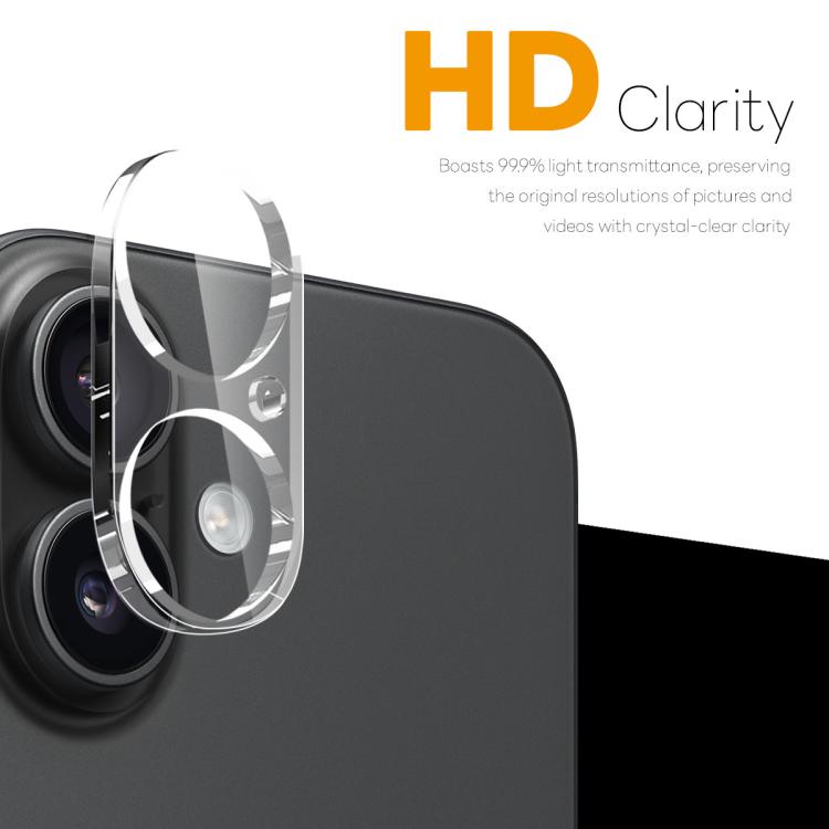 For iPhone 17 2pcs NORTHJO Camera Lens Protector 3D HD Tempered Glass Film - Clear