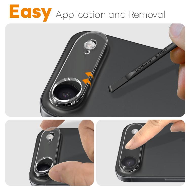For iPhone Air 2pcs NORTHJO Camera Lens Protector 3D HD Tempered Glass Film - Clear