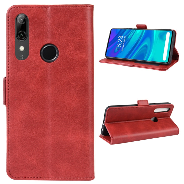 Double Buckle Wallet Stand Leather Cell Phone Case for P SMART Zï¼Œwith Wallet & Holder & Card Slots