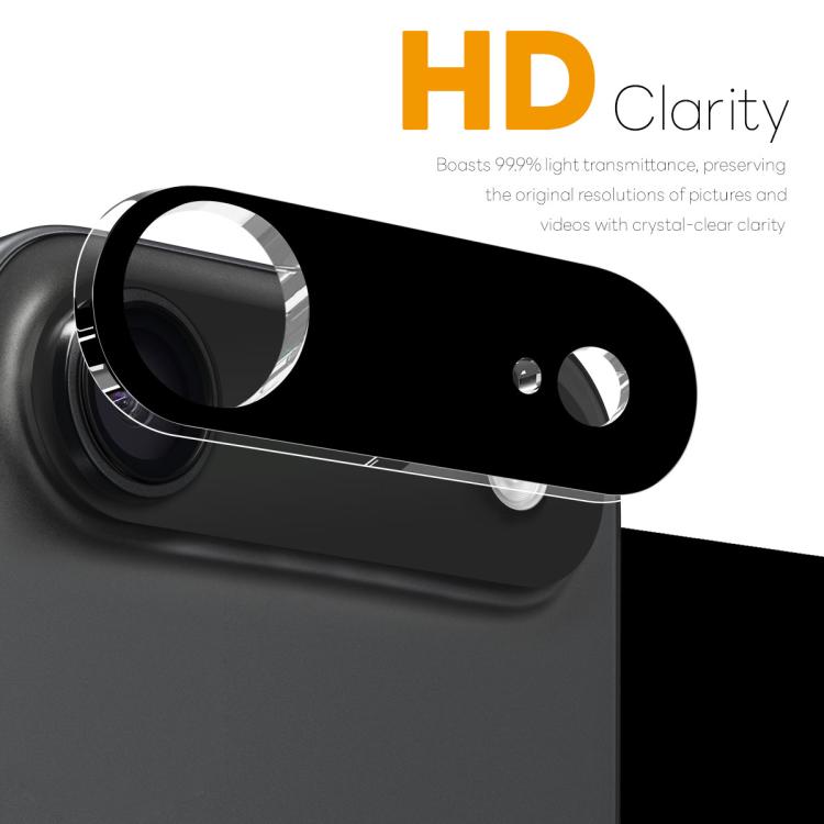 For iPhone Air 2pcs NORTHJO Camera Lens Protector 3D HD Tempered Glass Film - Black