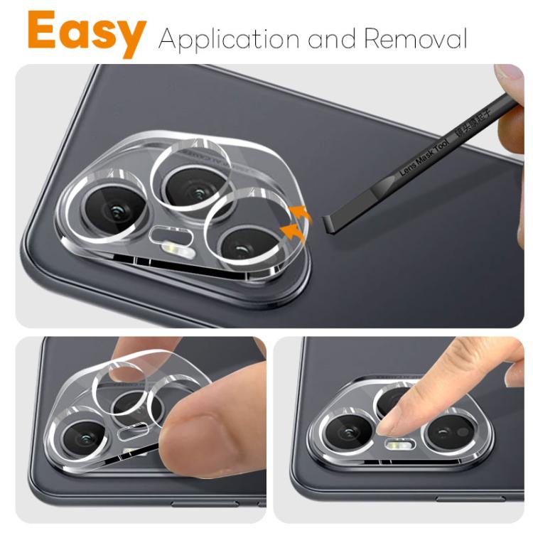 For Honor 400 Pro Global 160.8mm 2pcs NORTHJO Camera Lens Protector 3D HD Tempered Glass Film - Clear