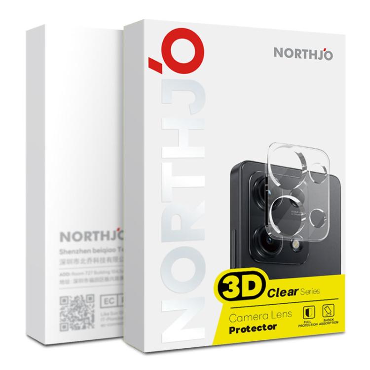 For Honor 400 Lite Global 2pcs NORTHJO Camera Lens Protector 3D HD Tempered Glass Film - Clear