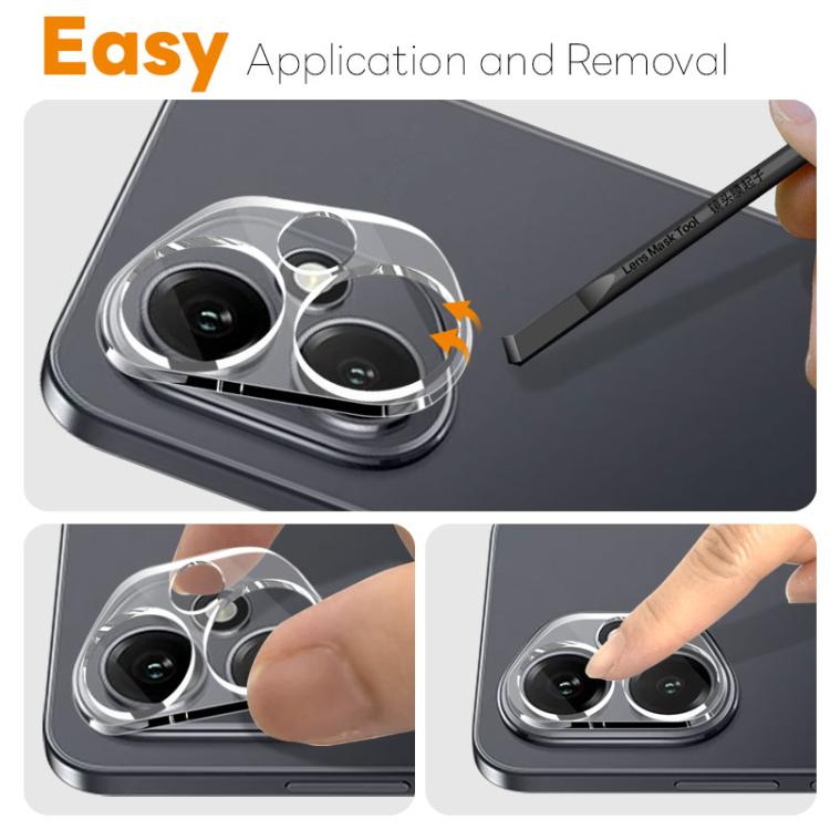 For Honor 400 Global 156.5mm 2pcs NORTHJO Camera Lens Protector 3D HD Tempered Glass Film - Clear