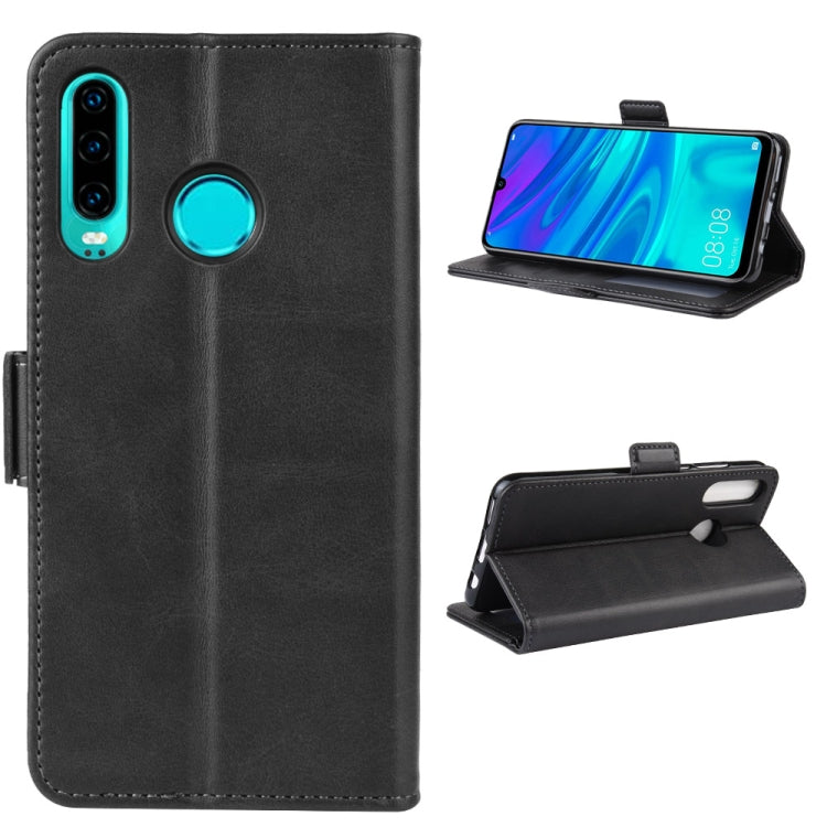 Double Buckle Wallet Stand Leather Cell Phone Case for Huawei P30 LITEï¼Œwith Wallet & Holder & Card Slots