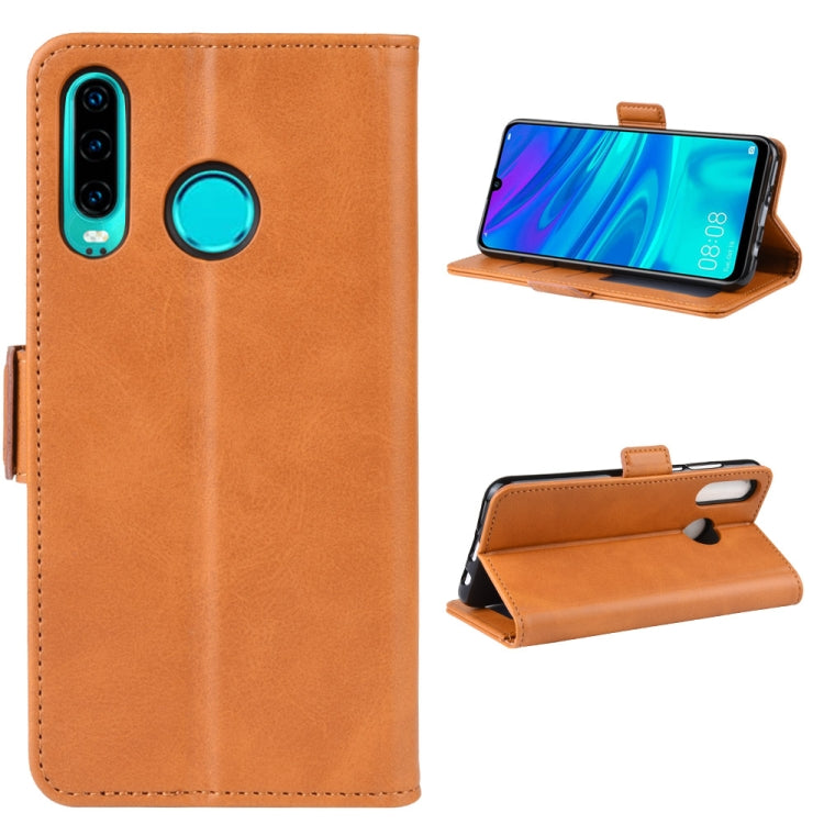 Double Buckle Wallet Stand Leather Cell Phone Case for Huawei P30 LITEï¼Œwith Wallet & Holder & Card Slots