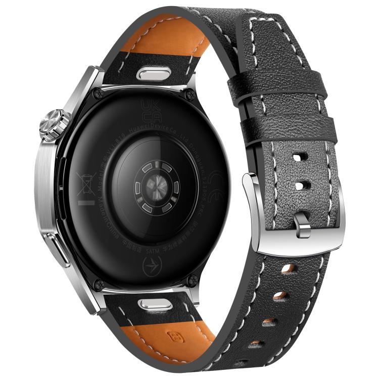 22mm Quick Release Button Buckle Genuine Leather Watch Band