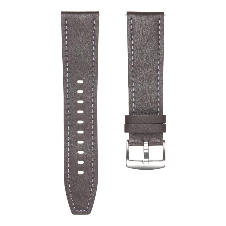 22mm Quick Release Button Buckle Genuine Leather Watch Band