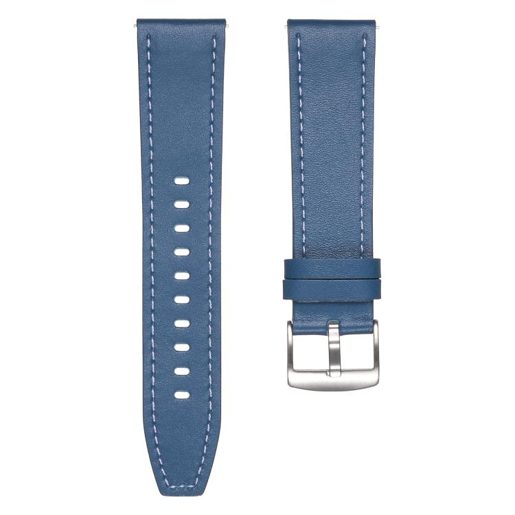 22mm Quick Release Button Buckle Genuine Leather Watch Band