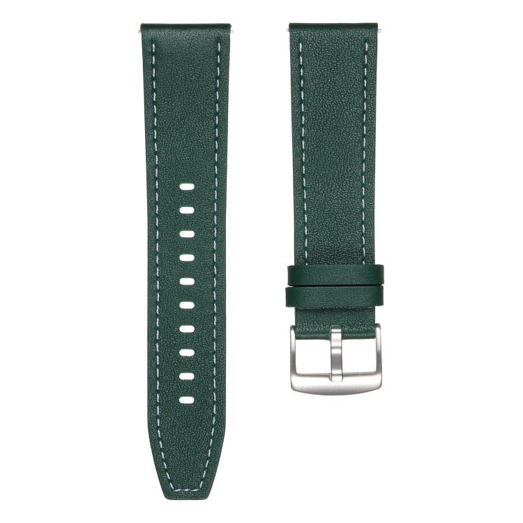 22mm Quick Release Button Buckle Genuine Leather Watch Band