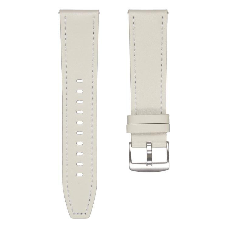 22mm Quick Release Button Buckle Genuine Leather Watch Band