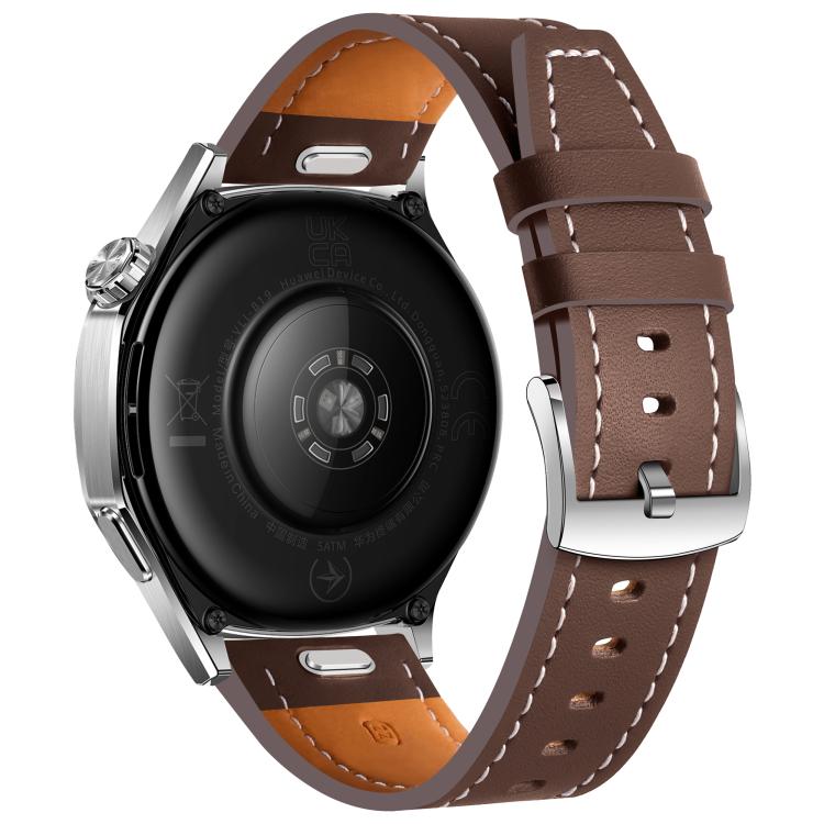 22mm Quick Release Button Buckle Genuine Leather Watch Band