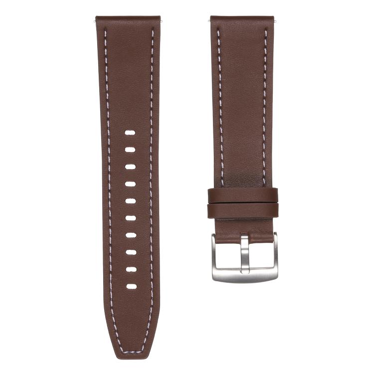 22mm Quick Release Button Buckle Genuine Leather Watch Band