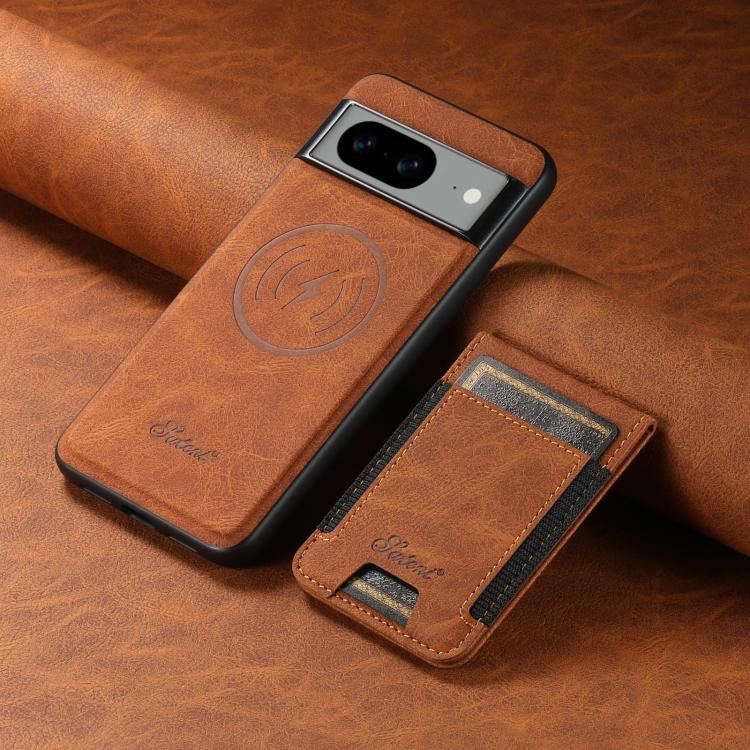 For Google Pixel 6a Suteni H17 Litchi Texture Leather Magnetic Detachable Wallet Phone Case