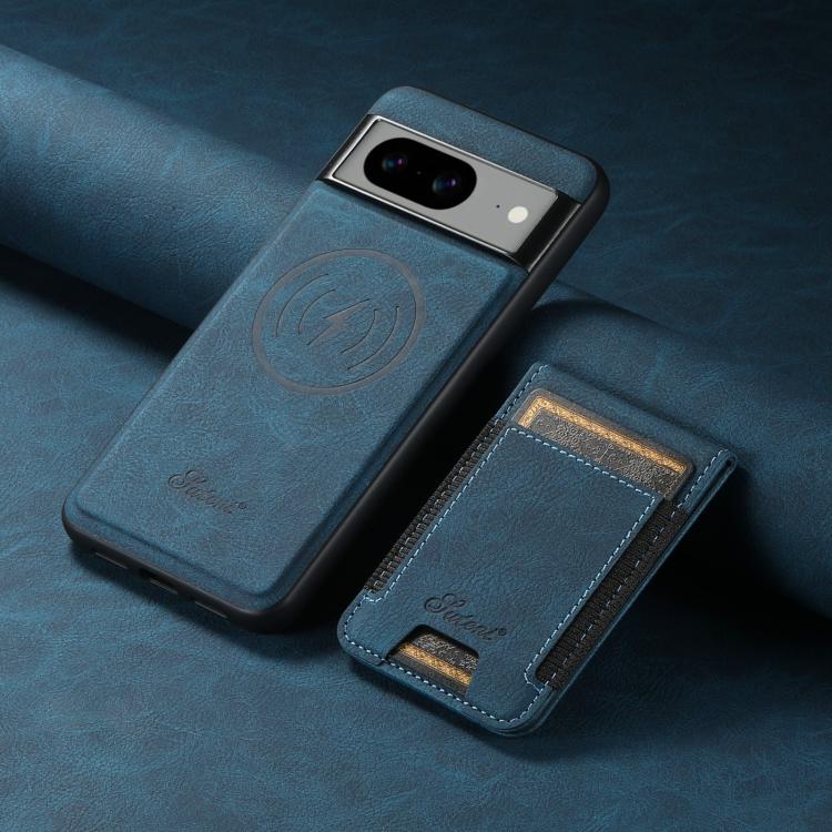 For Google Pixel 7 Suteni H17 Litchi Texture Leather Magnetic Detachable Wallet Phone Case