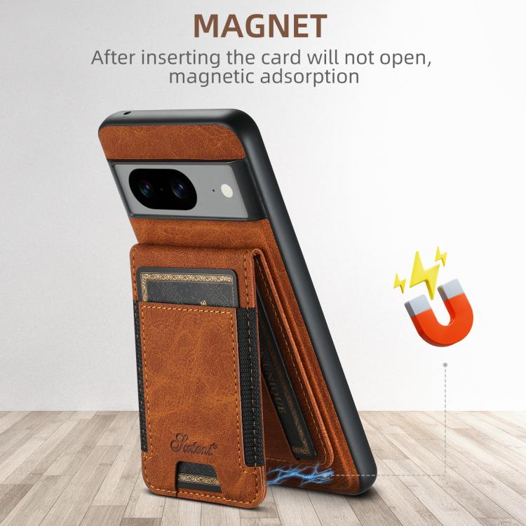 For Google Pixel 7 Pro Suteni H17 Litchi Texture Leather Magnetic Detachable Wallet Phone Case