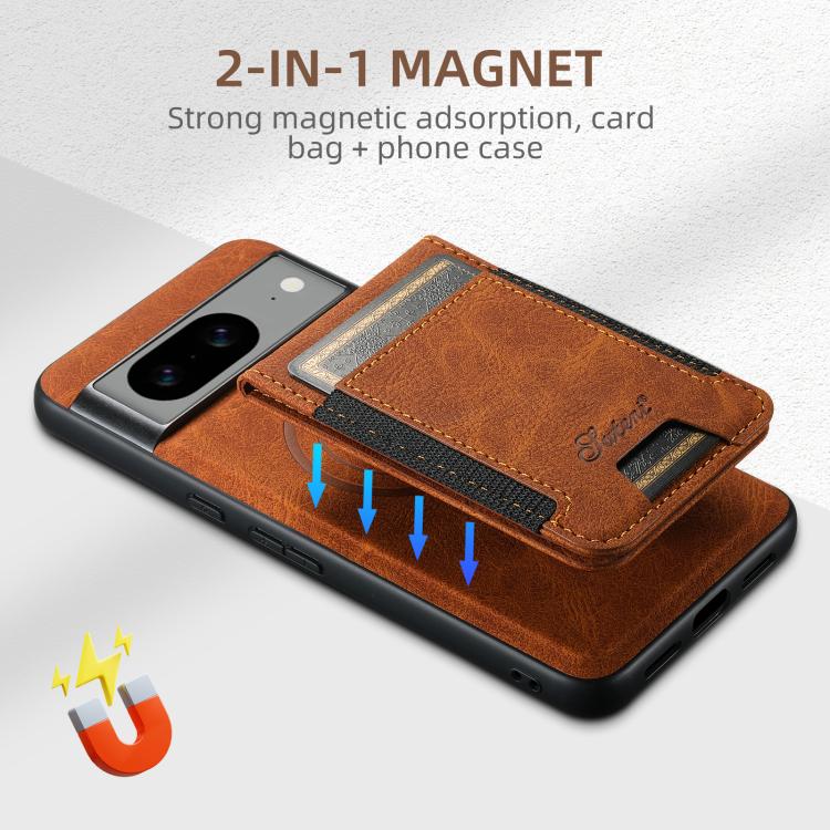 For Google Pixel 10 Pro Suteni H17 Litchi Texture Leather Magnetic Detachable Wallet Phone Case