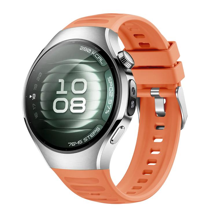 For Huawei Watch 5 42mm Corrugated Silicone Watch Band