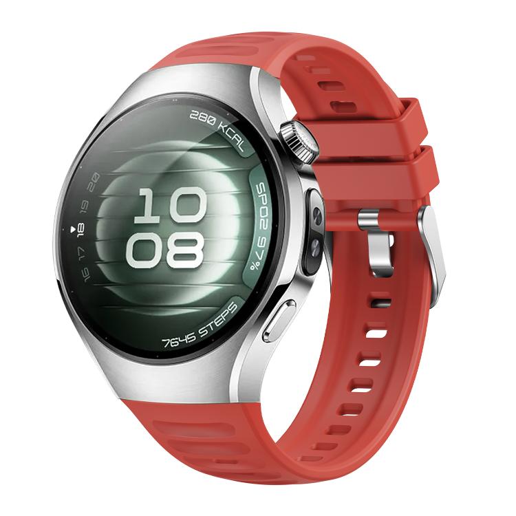 For Huawei Watch 5 42mm Corrugated Silicone Watch Band