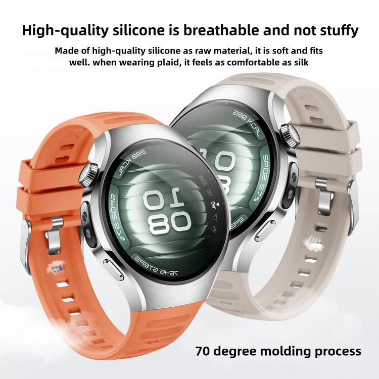 For Huawei Watch 5 42mm Corrugated Silicone Watch Band
