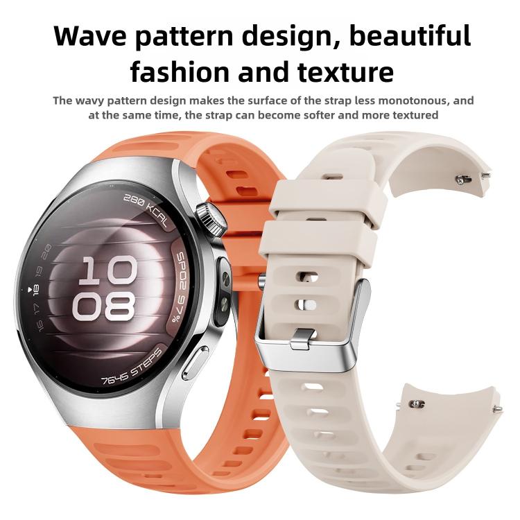 For Huawei Watch 5 42mm Corrugated Silicone Watch Band
