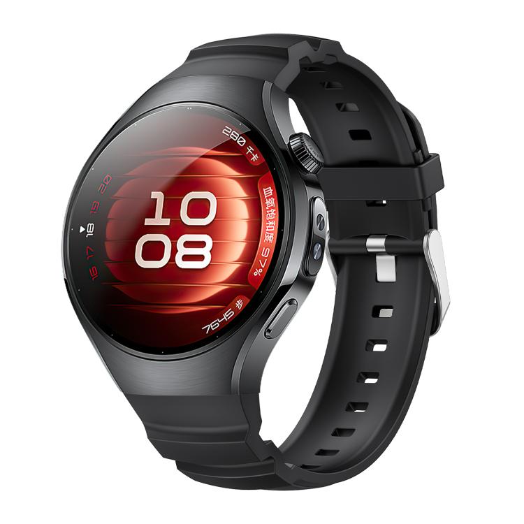 For Huawei Watch 5 42mm Metal Pin Buckle Silicone Watch Band