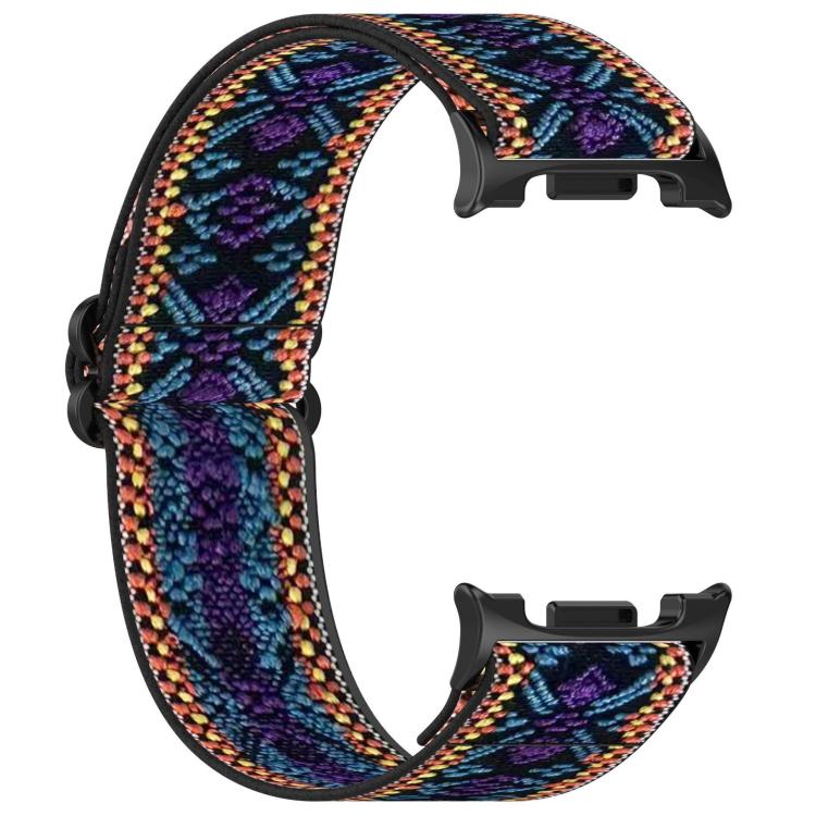 For Samsung Galaxy Watch8 / Watch8 Classic Ethnic Style Elastic Nylon Braided Watch Band