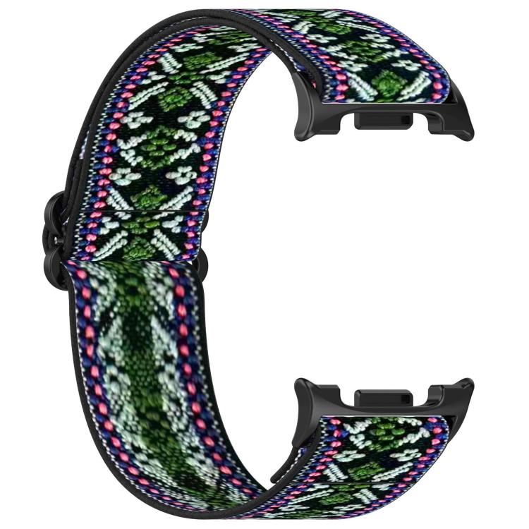 For Samsung Galaxy Watch8 / Watch8 Classic Ethnic Style Elastic Nylon Braided Watch Band