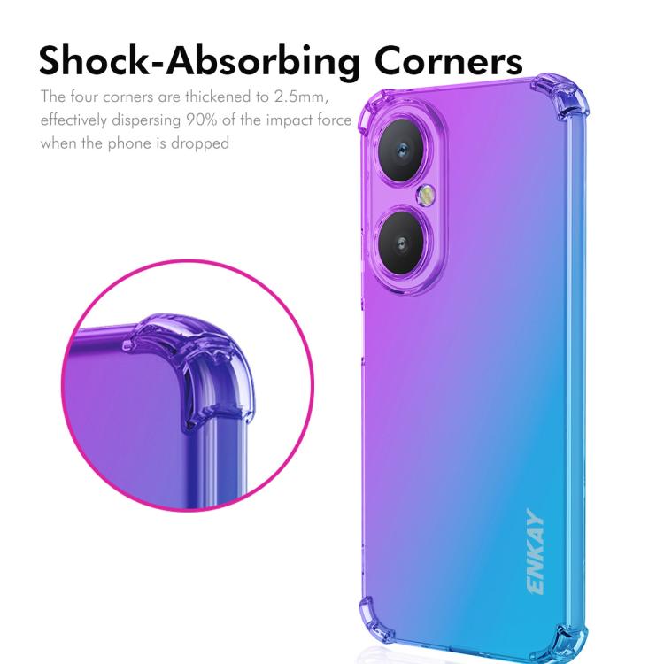 For Huawei Enjoy 80 / Nova Y73 ENKAY Hat-Prince Gradient Airbag TPU Phone Case