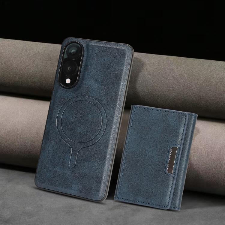 For Samsung Galaxy S25 Edge 5G Kalebol Strong Magnetic MagSafe Tri-Fold Wallet Leather Phone Case
