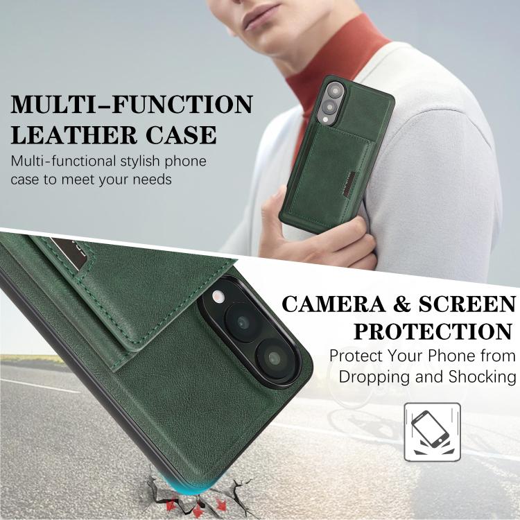 For Samsung Galaxy S25 Edge 5G Kalebol Strong Magnetic MagSafe Tri-Fold Wallet Leather Phone Case