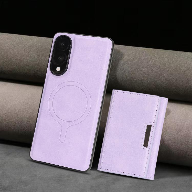 For Samsung Galaxy S25 Edge 5G Kalebol Strong Magnetic MagSafe Tri-Fold Wallet Leather Phone Case