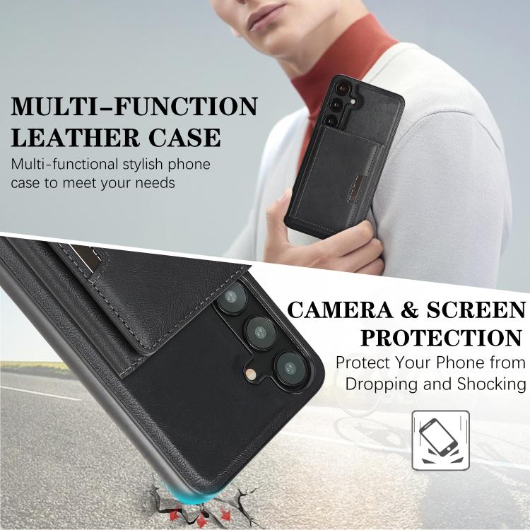 For Samsung Galaxy S24+ 5G Kalebol Strong Magnetic MagSafe Tri-Fold Wallet Leather Phone Case