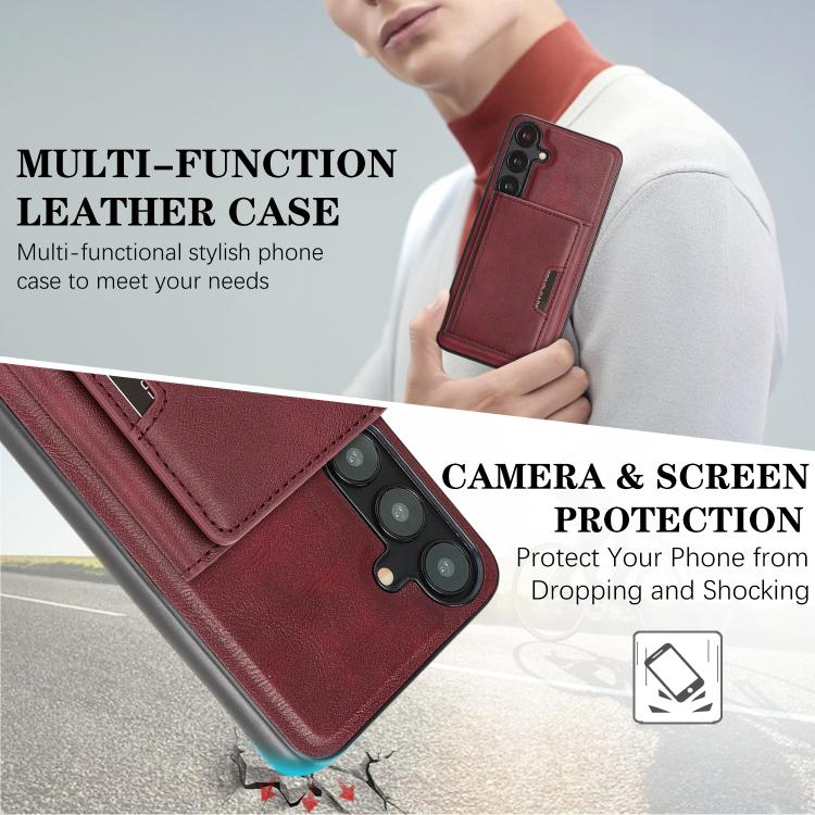 For Samsung Galaxy S24+ 5G Kalebol Strong Magnetic MagSafe Tri-Fold Wallet Leather Phone Case