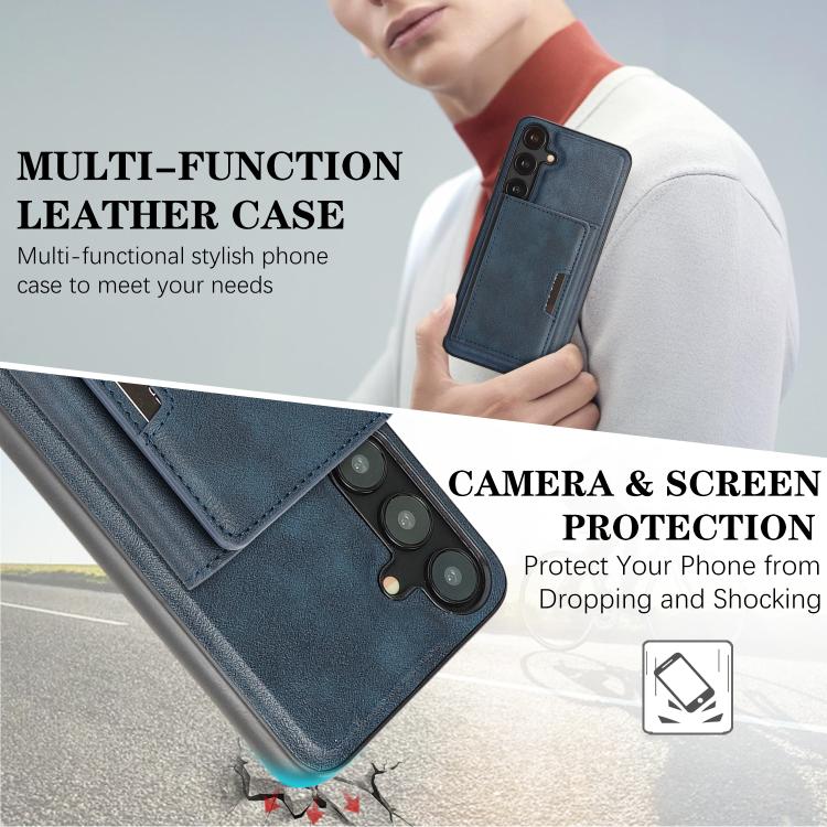 For Samsung Galaxy S24+ 5G Kalebol Strong Magnetic MagSafe Tri-Fold Wallet Leather Phone Case