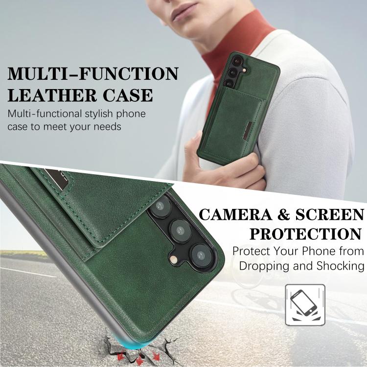 For Samsung Galaxy S24+ 5G Kalebol Strong Magnetic MagSafe Tri-Fold Wallet Leather Phone Case