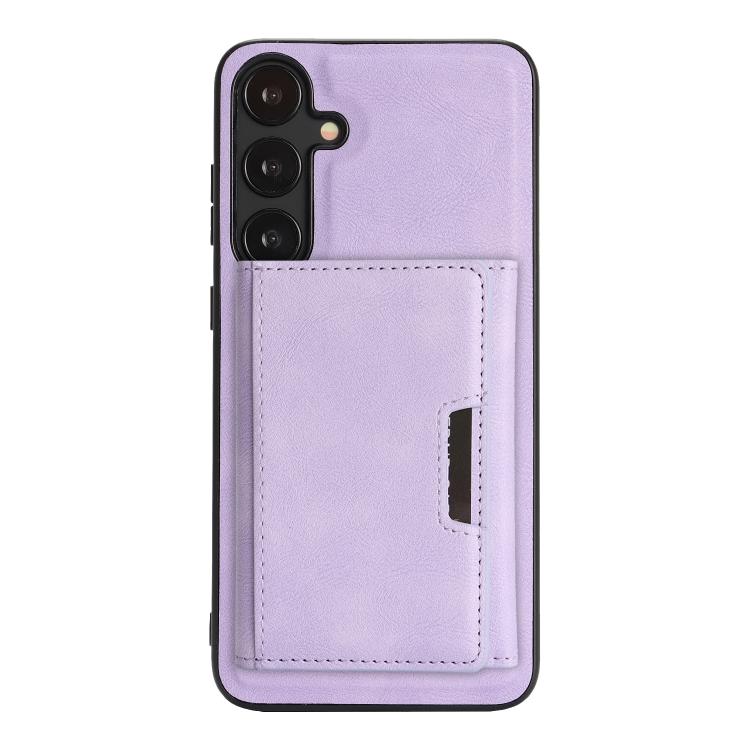 For Samsung Galaxy S24 5G Kalebol Strong Magnetic MagSafe Tri-Fold Wallet Leather Phone Case