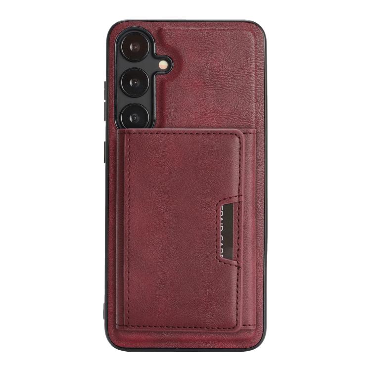 For Samsung Galaxy S23 5G Kalebol Strong Magnetic MagSafe Tri-Fold Wallet Leather Phone Case