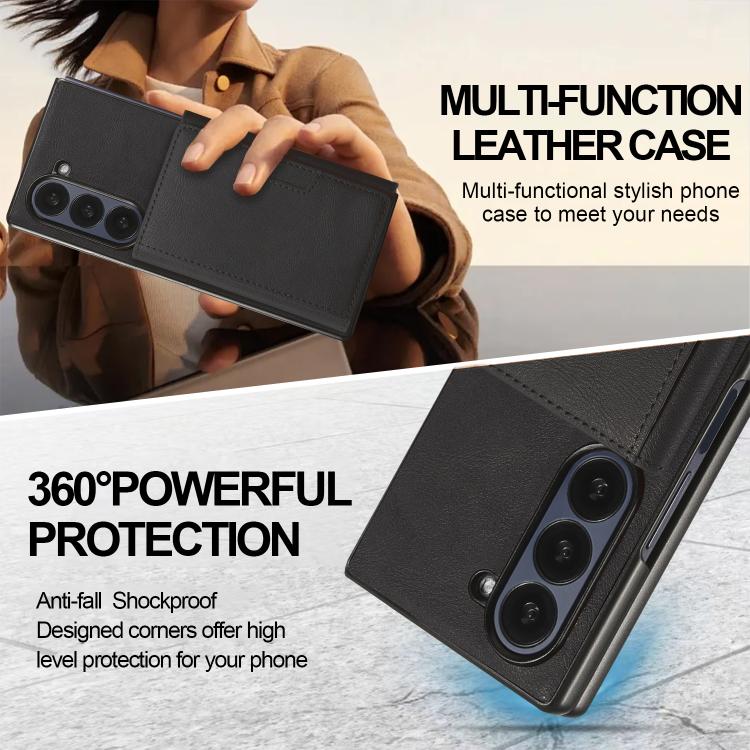 For Samsung Galaxy Z Fold7 Kalebol Strong Magnetic MagSafe Tri-Fold Wallet Leather Phone Case
