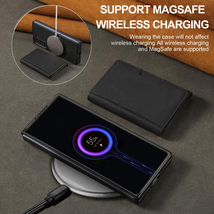 For Samsung Galaxy Z Fold7 Kalebol Strong Magnetic MagSafe Tri-Fold Wallet Leather Phone Case