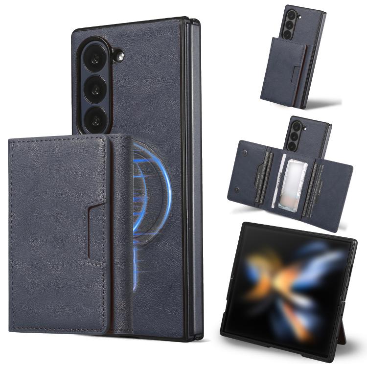 For Samsung Galaxy Z Fold7 Kalebol Strong Magnetic MagSafe Tri-Fold Wallet Leather Phone Case