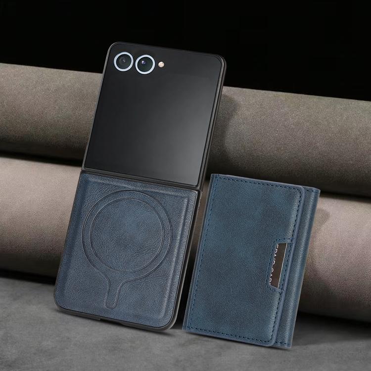 For Samsung Galaxy Z Flip7 Kalebol Strong Magnetic MagSafe Tri-Fold Wallet Leather Phone Case