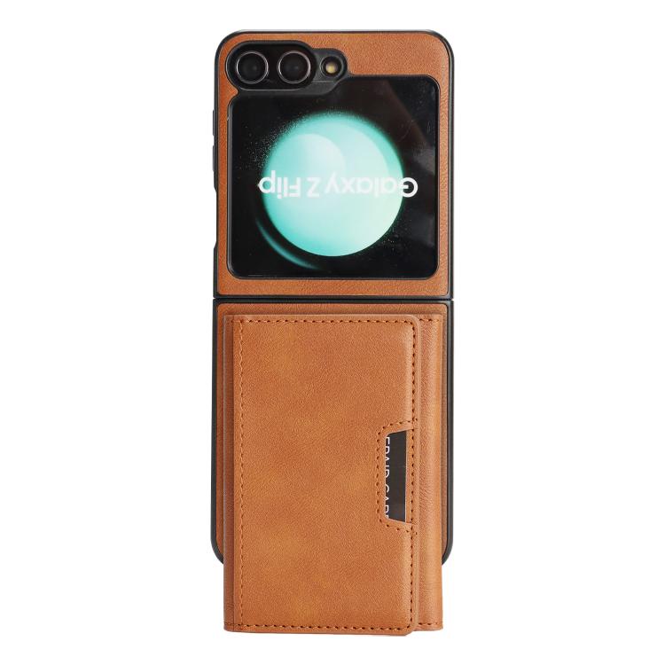 For Samsung Galaxy Z Flip6 / Flip7 FE Kalebol Strong Magnetic MagSafe Tri-Fold Wallet Leather Phone Case